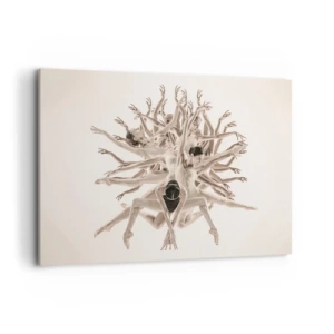 Canvastavla - Bild på duk - Blommar i dansen - 100x70 cm