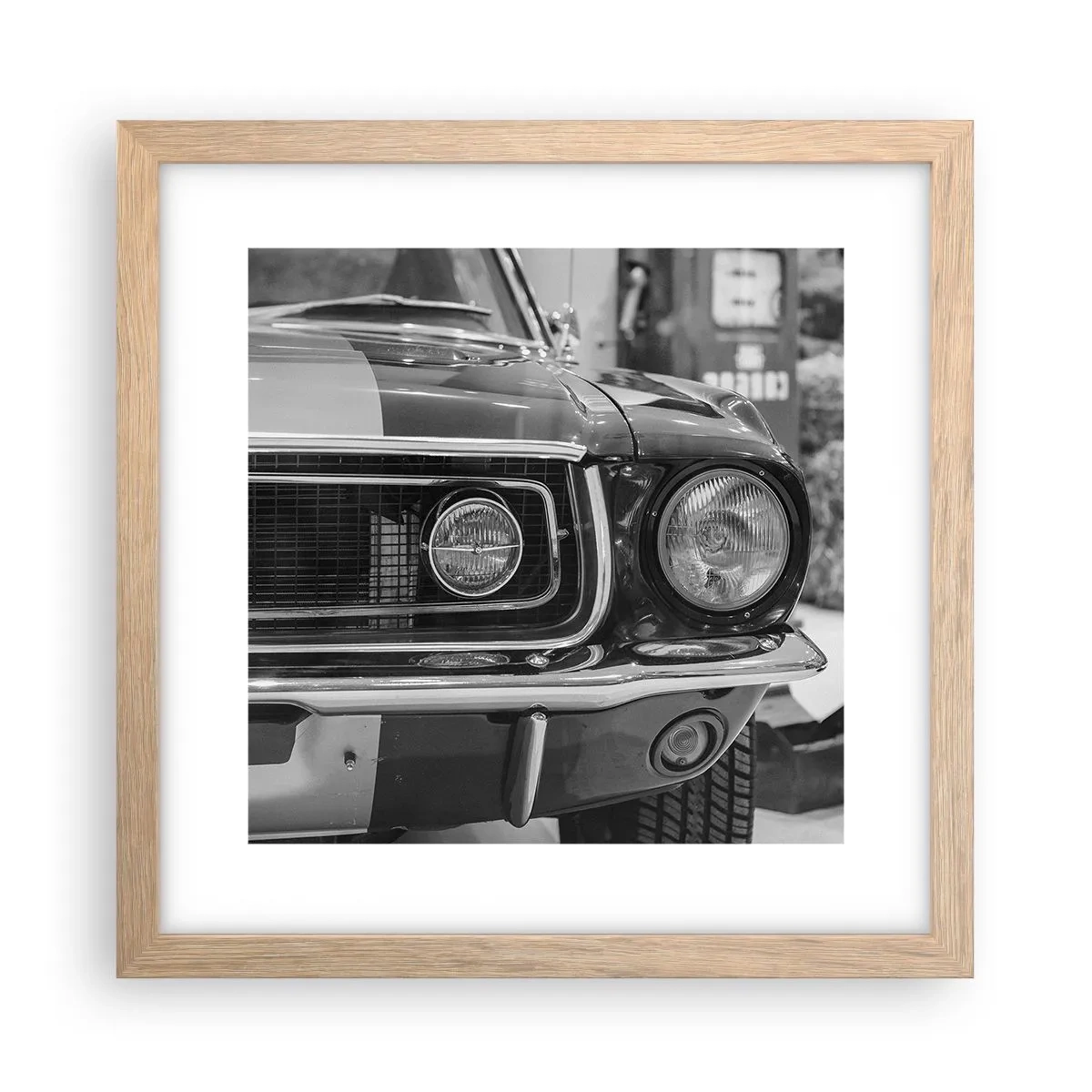 Affisch i ram av ljusek - Kör hårt - 30x30 cm