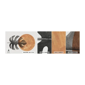 Provbit av självhäftande fototapet Deluxe Sticker - Alltid solen - Blad, Sol, Boho - 100x30 cm