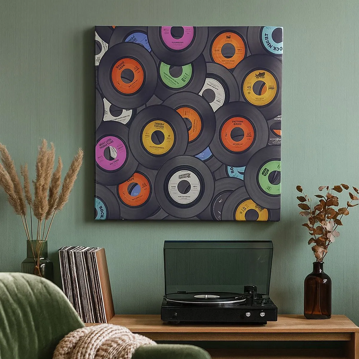 Canvastavla - Bild på duk - Klassikens färger - 30x30 cm