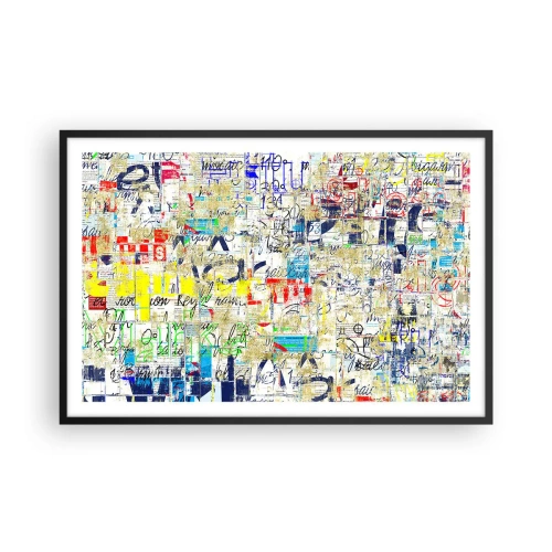 Affisch i svart ram - Helt enkelt gläder ögonen - 91x61 cm