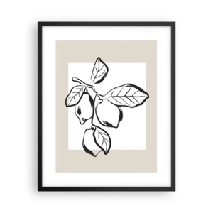 Affisch i svart ram - Där citronen mognar... - 40x50 cm