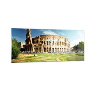 Glastavla - Bild på glas - Vapnets klang hörs fortfarande - 100x40 cm