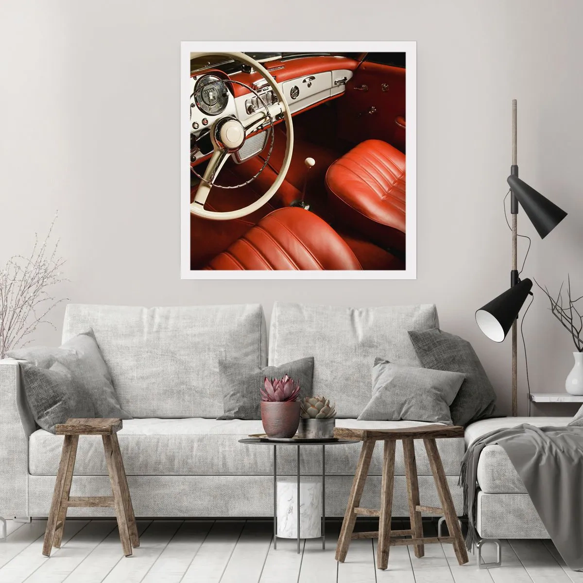 Affisch - Lyx i vintage stil - 60x60 cm