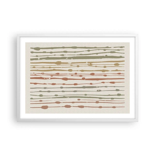 Affisch i vit ram - Musikalisk färgnotation - 70x50 cm