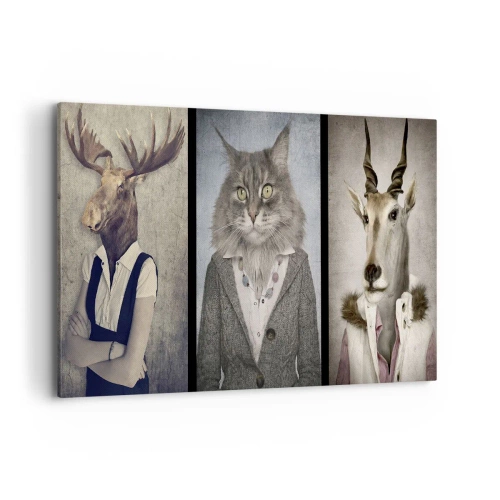 Canvastavla - Bild på duk - Päls är på modet igen - 120x80 cm