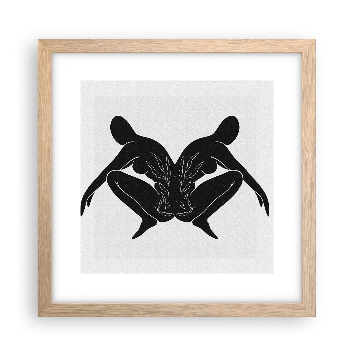 Affisch i ram av ljusek - En delad själ - 30x30 cm