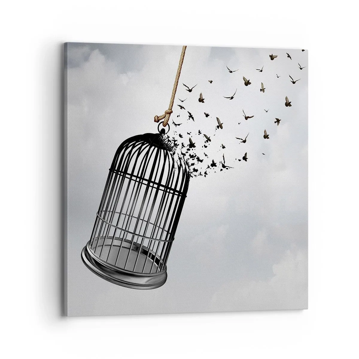 Canvastavla - Bild på duk - Tro...Hopp...Frihet! - 70x70 cm