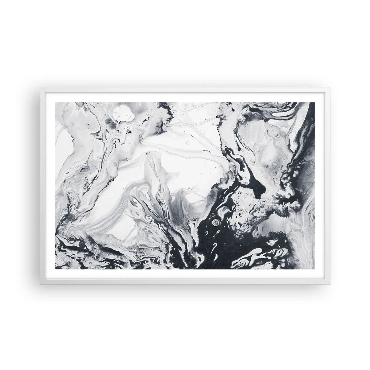 Affisch i vit ram - Jordens inre - 91x61 cm