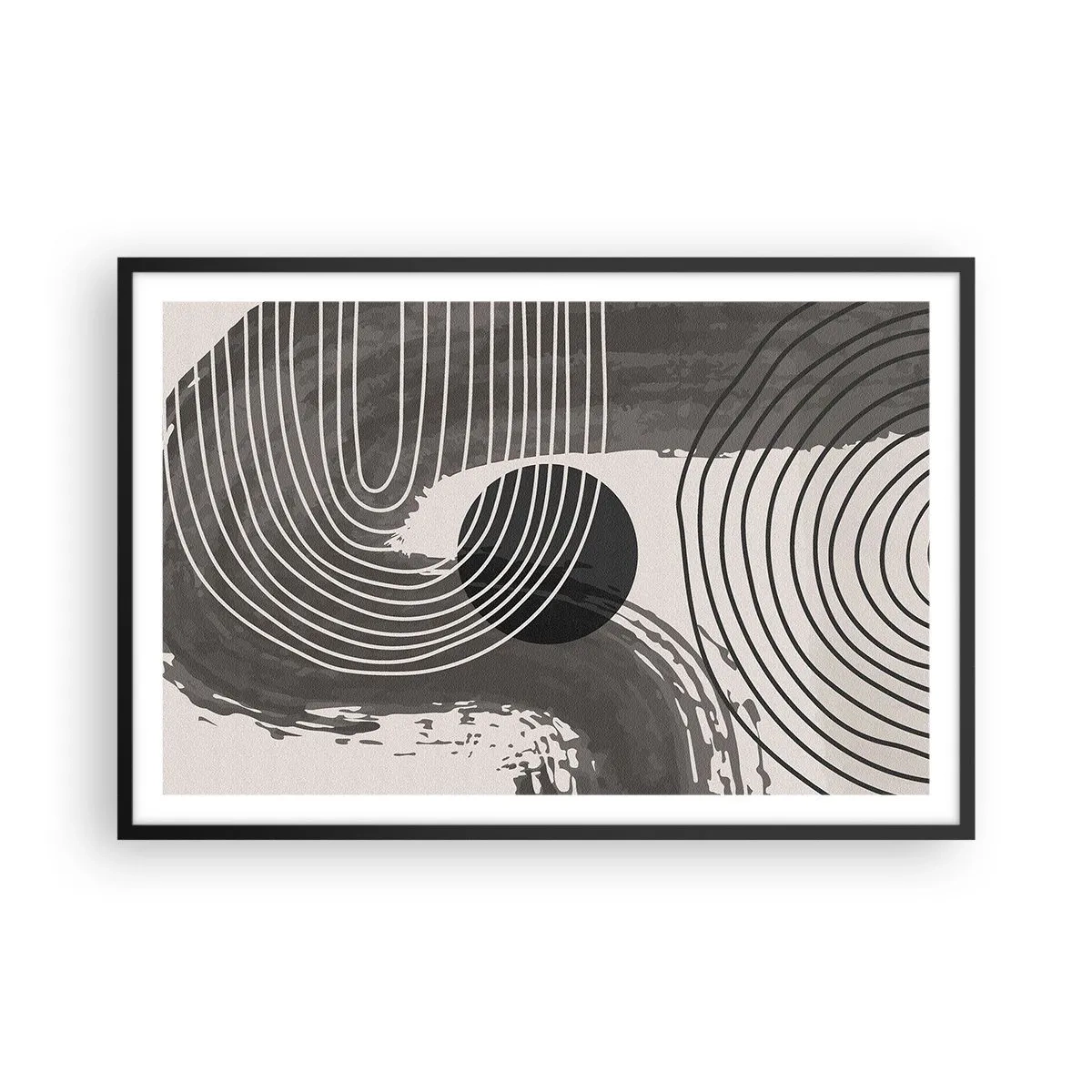 Affisch i svart ram - Ovalen vinner - 91x61 cm