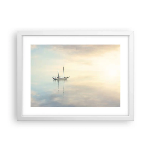 Affisch i vit ram - I ett hav av tystnad - 40x30 cm