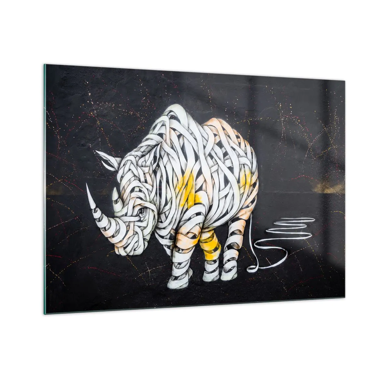 Glastavla - Bild på glas - Grovhet är en myt - 100x70 cm