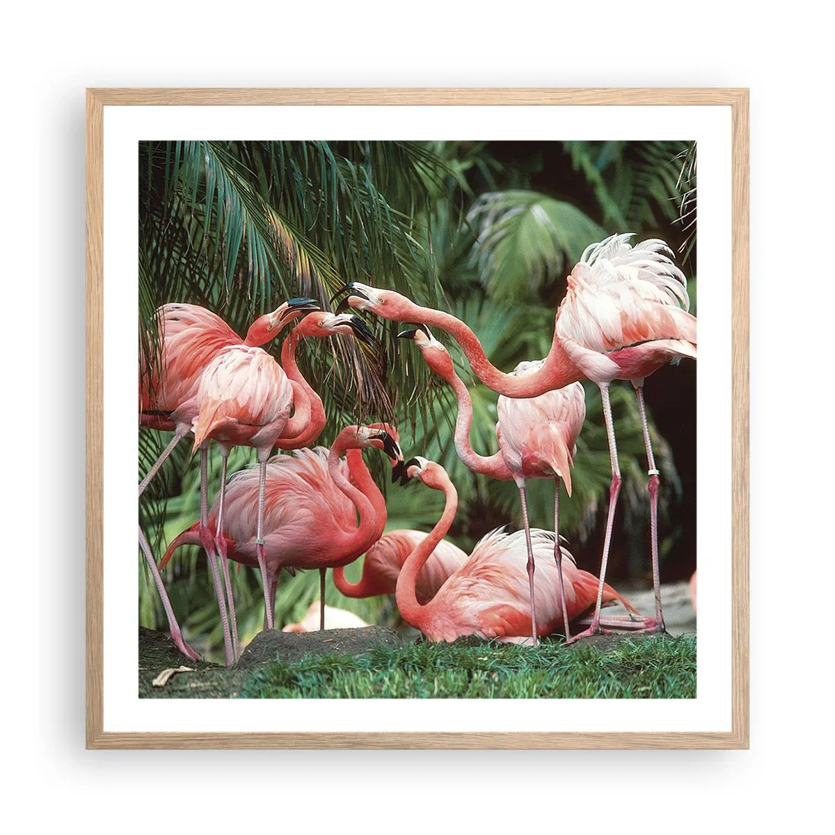 Affisch i ram av ljusek - Eftermiddags skvaller - 60x60 cm