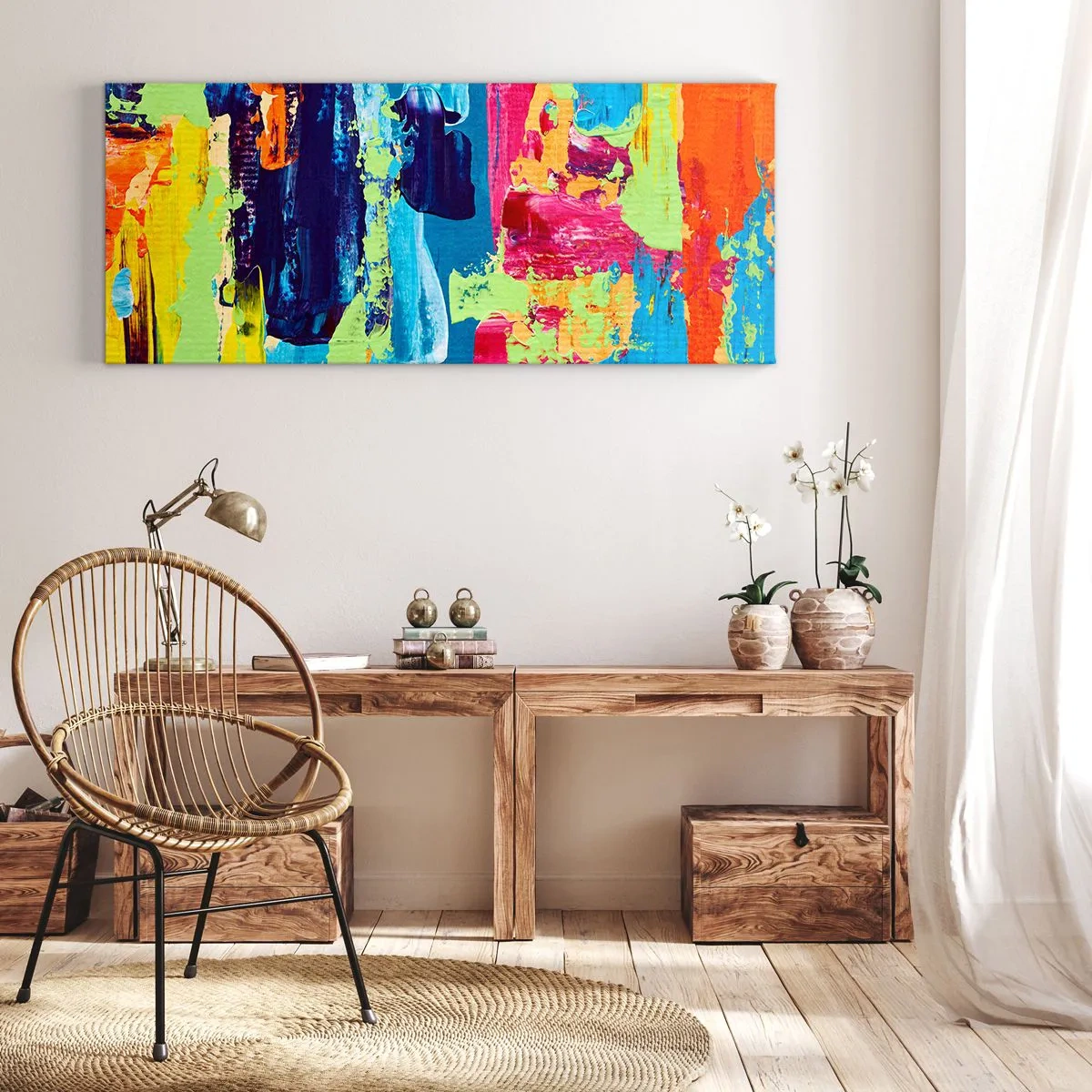Canvastavla - Bild på duk - Livet är skönt! - 100x40 cm