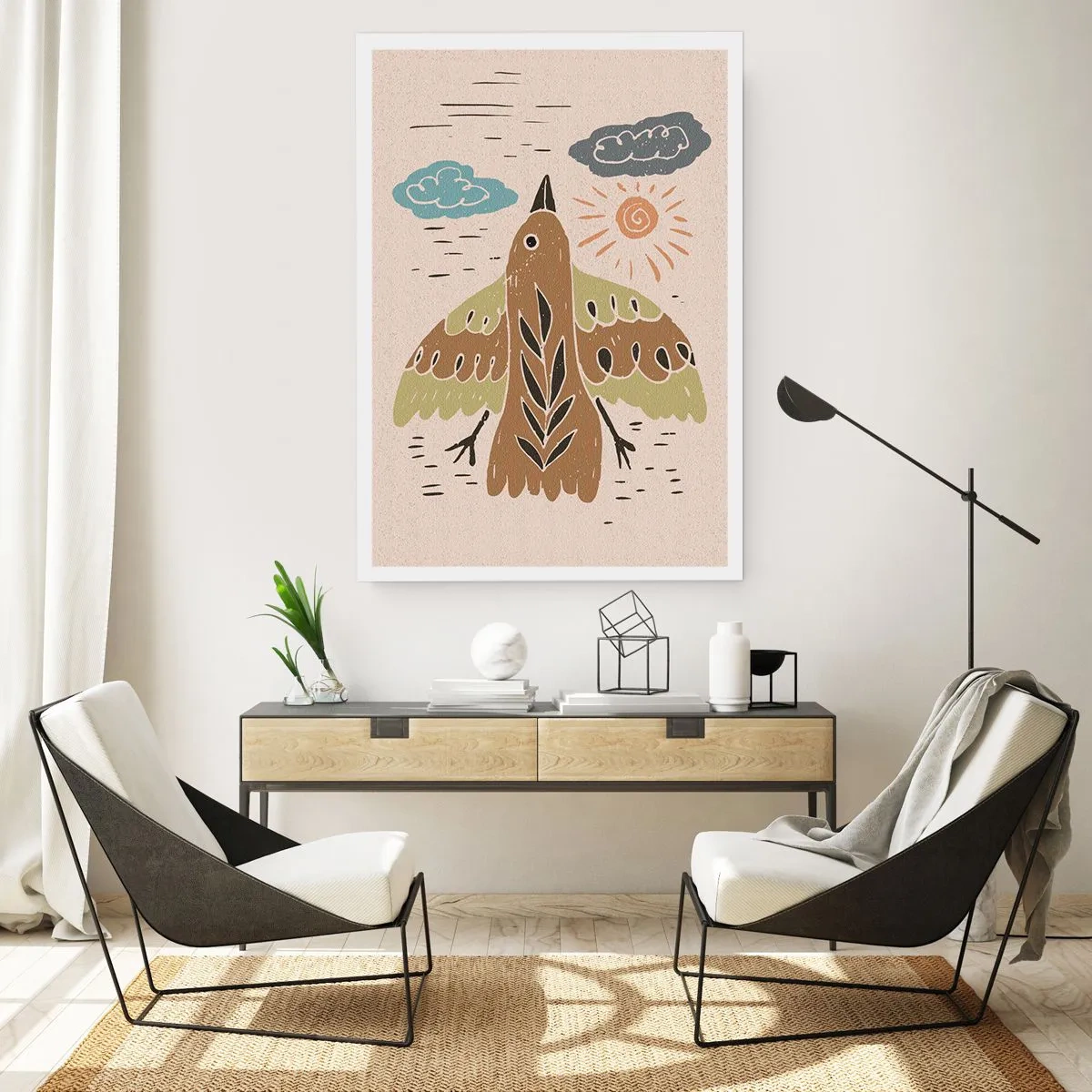 Affisch - Glädjefylld flygning - 40x50 cm