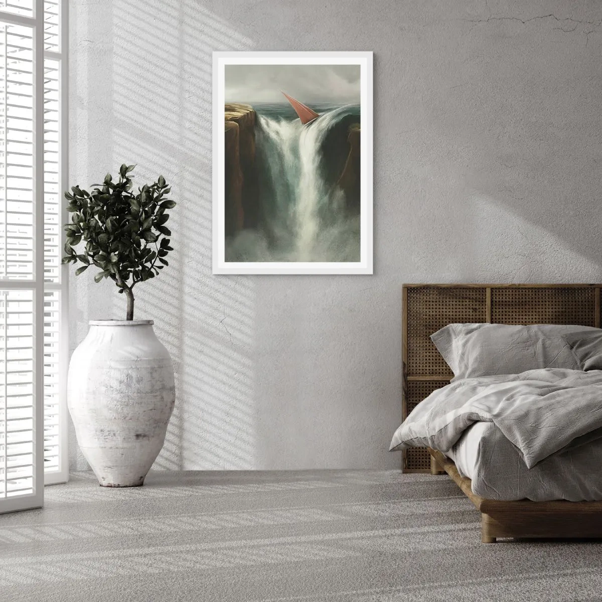 Affisch i vit ram - Livets varning - 61x91 cm