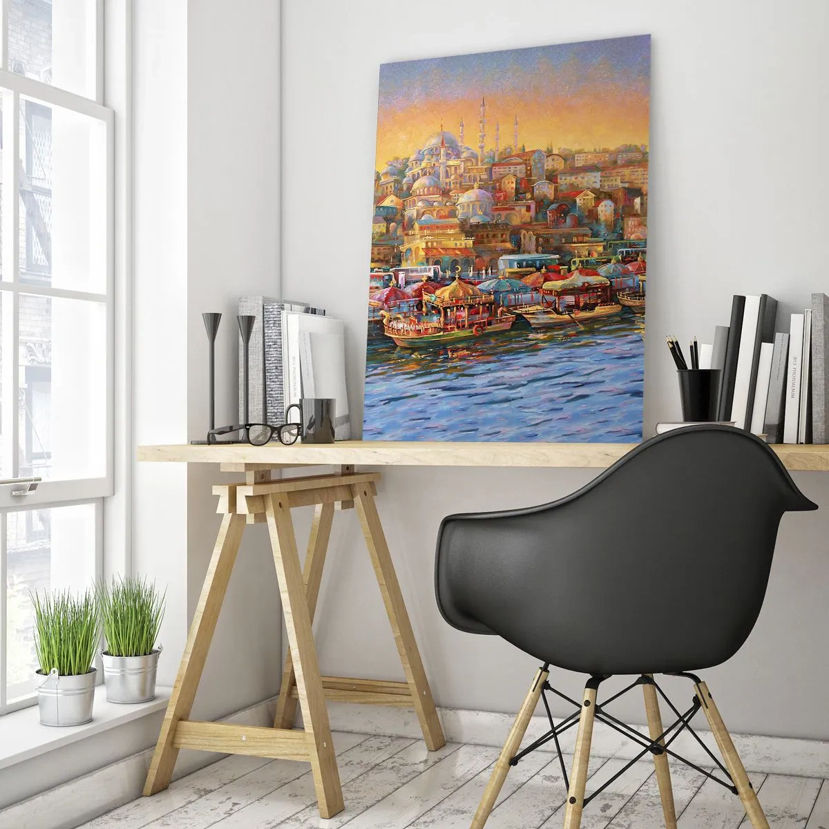 Glastavla - Bild på glas - Istanbul-berättelse - 70x100 cm