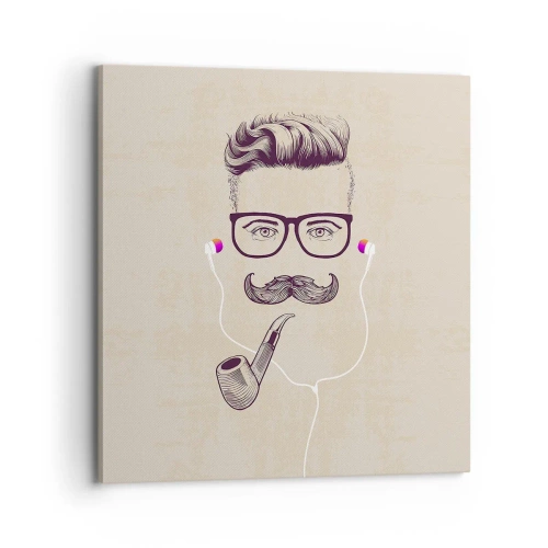 Canvastavla - Bild på duk - Riktig man? - 70x70 cm