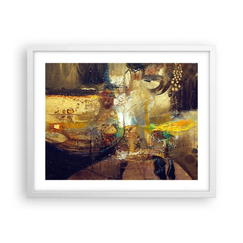 Affisch i vit ram - Kallt, varmare, hett - 50x40 cm