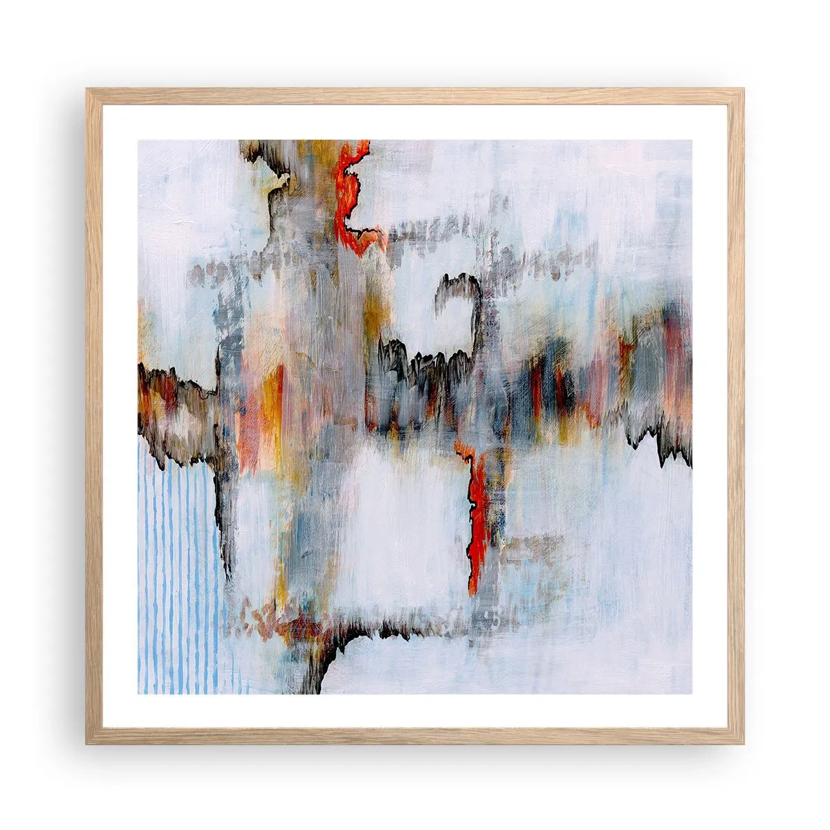 Affisch i ram av ljusek - Med pinne på vatten - 60x60 cm