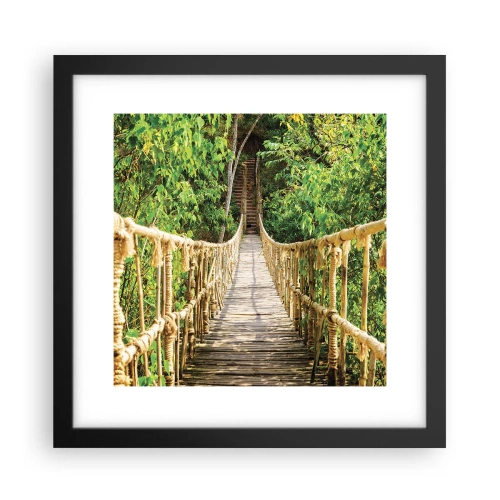 Affisch i svart ram - Upphängd i grönskan - 30x30 cm
