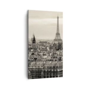 Canvastavla - Bild på duk - Över Paris tak - 45x80 cm