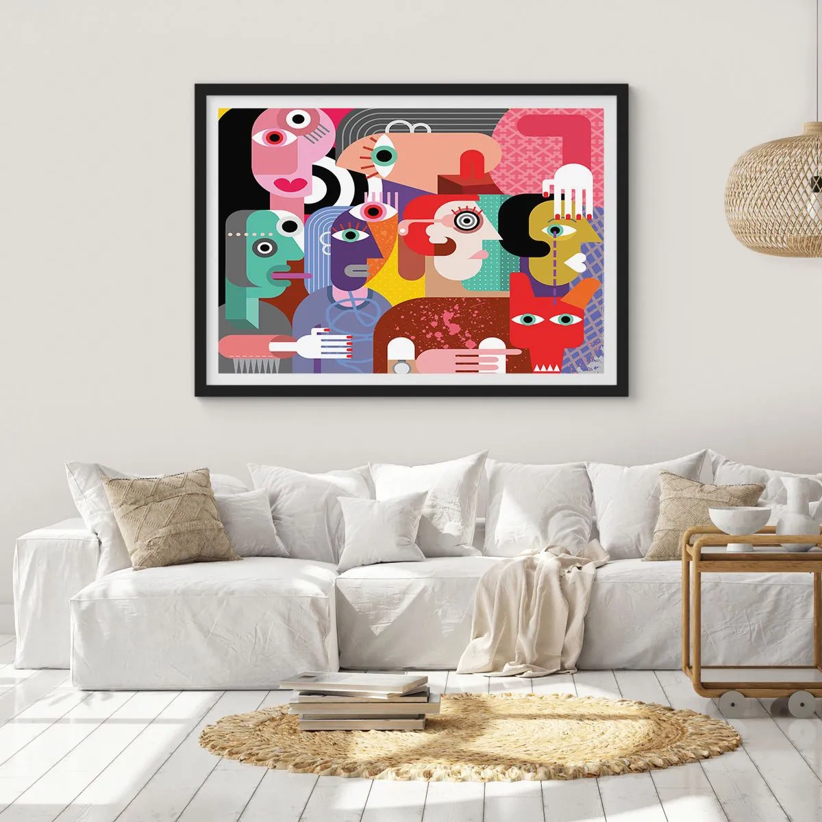 Affisch i svart ram - Vi är från Picasso - 70x50 cm