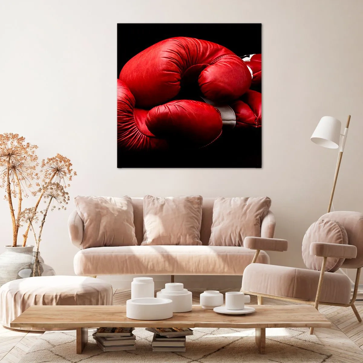 Canvastavla - Bild på duk - Kampens emotioner bakom oss - 70x70 cm