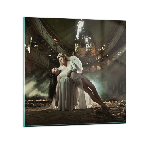 Glastavla - Bild på glas - Gamla teaterns anda - 70x70 cm