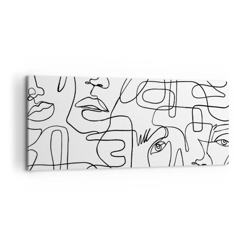 Canvastavla - Bild på duk - I trassliga känslor - 100x40 cm