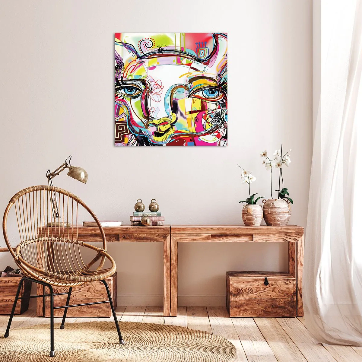 Canvastavla - Bild på duk - Kattnaturens rikedom - 40x40 cm