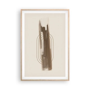 Affisch i ram av ljusek - Grå blåst - 61x91 cm