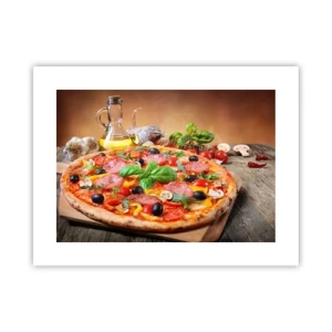 Affisch - Med riktig italiensk smak - 40x30 cm