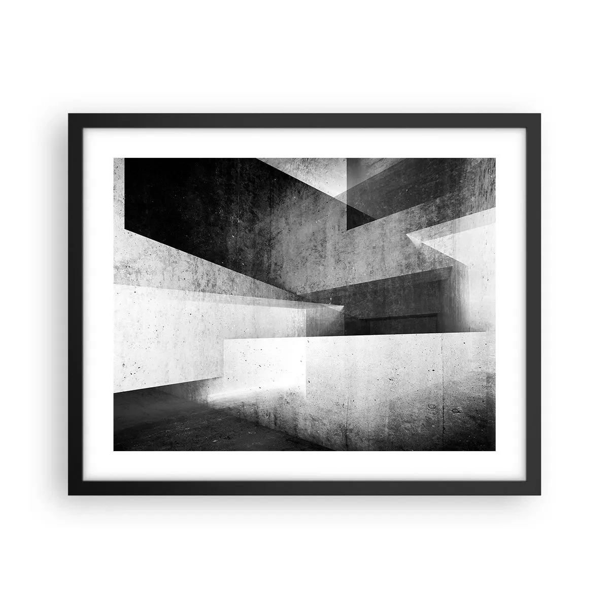 Affisch i svart ram - Rummets struktur - 50x40 cm