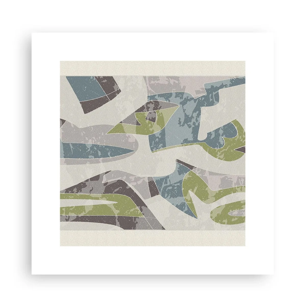 Affisch - Komposition bakom glas - 30x30 cm