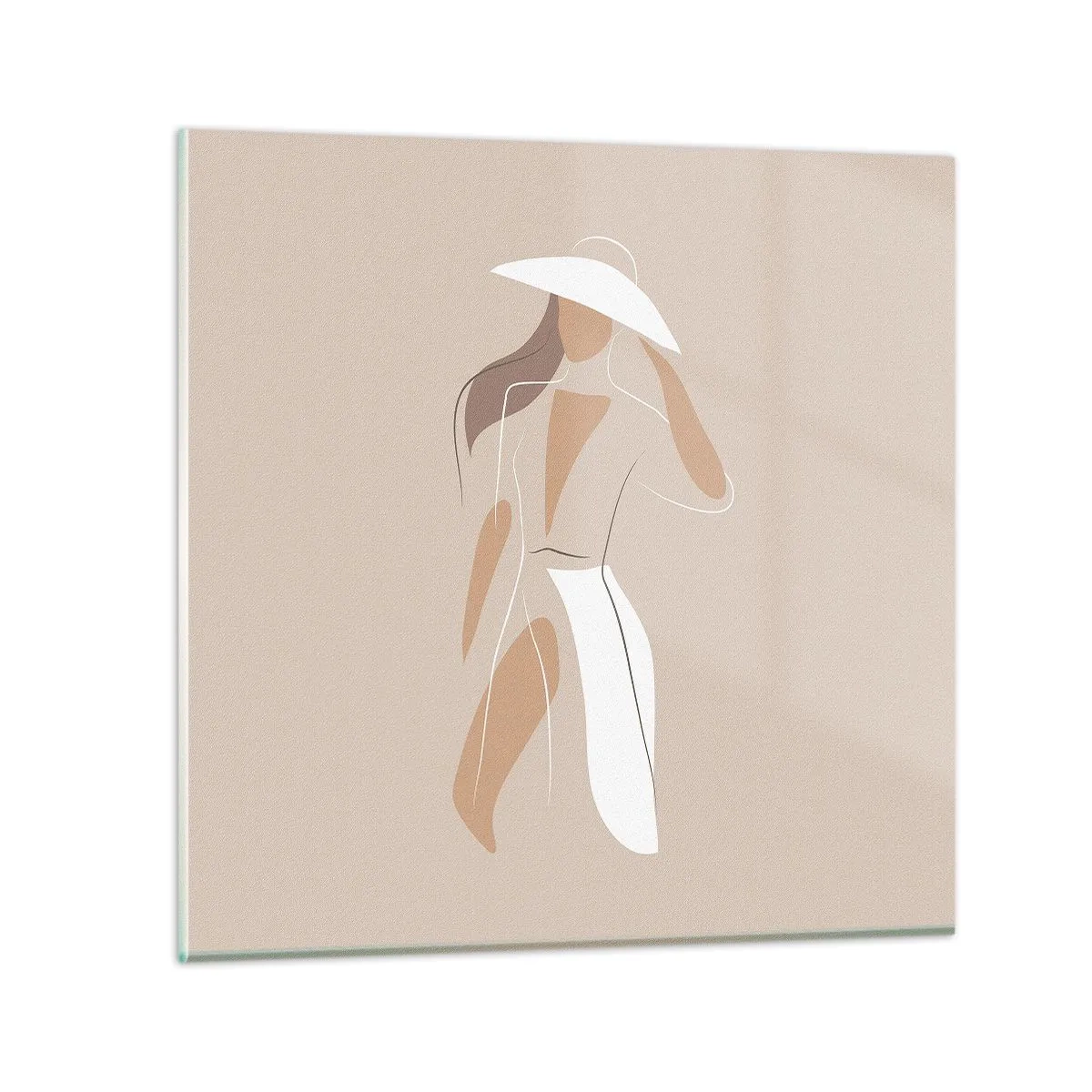 Glastavla - Bild på glas - Mode är lek - 70x70 cm