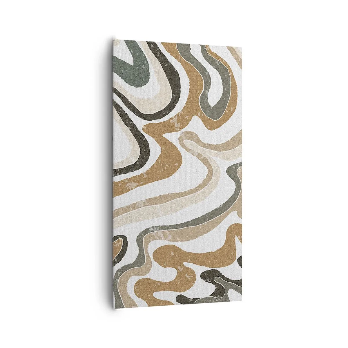 Canvastavla - Bild på duk - Meandrar av jordnära färger - 65x120 cm