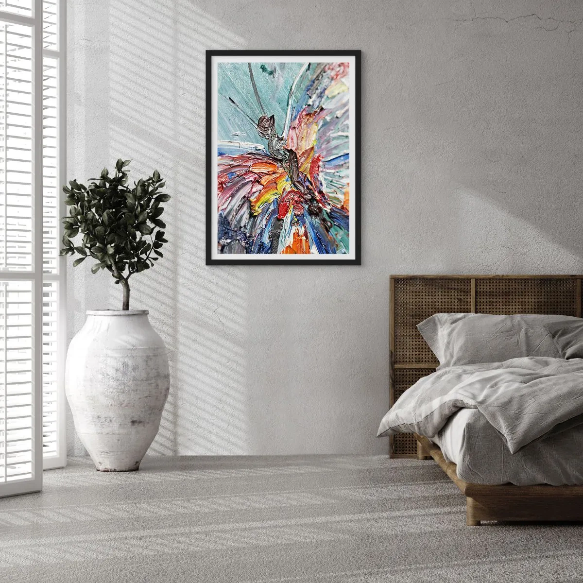 Affisch i svart ram - Målad av naturen - 40x50 cm