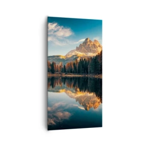 Canvastavla - Bild på duk - Dubbelt landskap - 65x120 cm