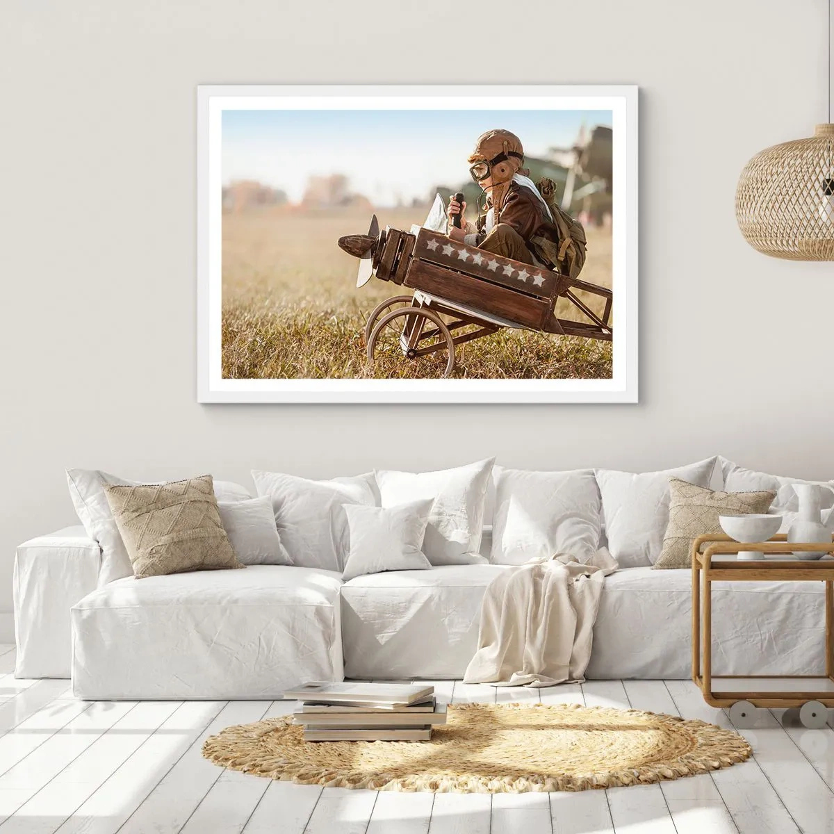 Affisch i vit ram - Stort mot drömmarna - 100x70 cm