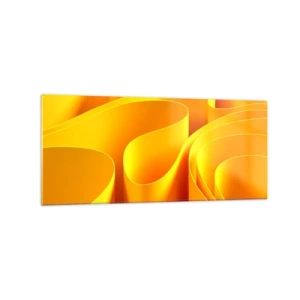Glastavla - Bild på glas - Som solens vågor - 120x50 cm