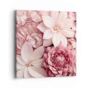 Canvastavla - Bild på duk - I rosa kronblad - 40x40 cm