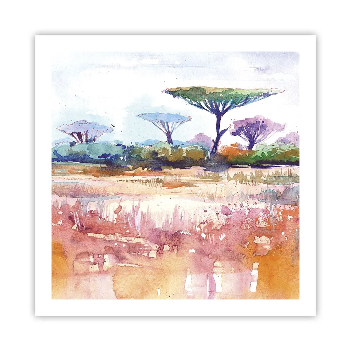 Affisch - Savannens färg - 60x60 cm