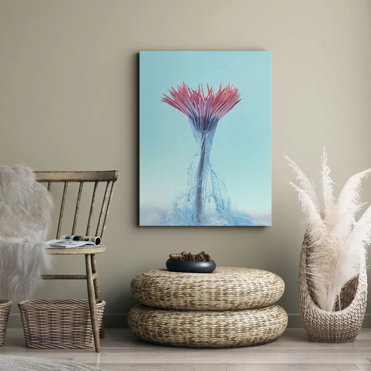 Canvastavla - Bild på duk - I upplivande famn - 65x120 cm