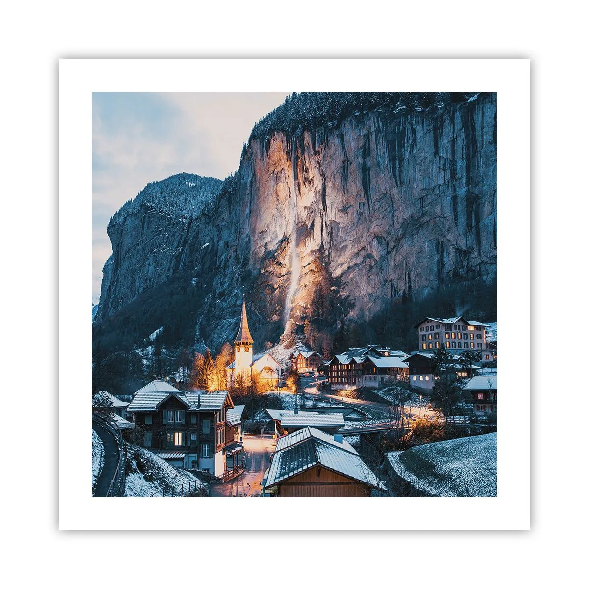 Affisch - Vinterns ljusa ande - 50x50 cm