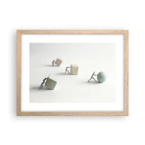 Affisch i ram av ljusek - Livet leker - 40x30 cm