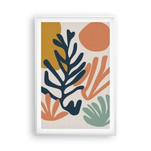 Affisch i vit ram - Korallhav - 61x91 cm
