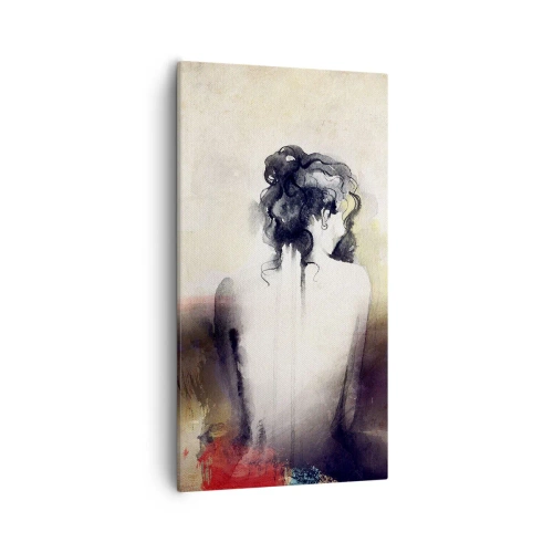 Canvastavla - Bild på duk - Moderata linjer, ovala former - 55x100 cm