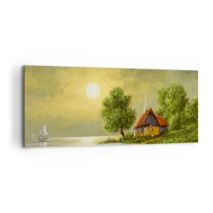 Canvastavla - Bild på duk - Vackert som från en bild - 100x40 cm