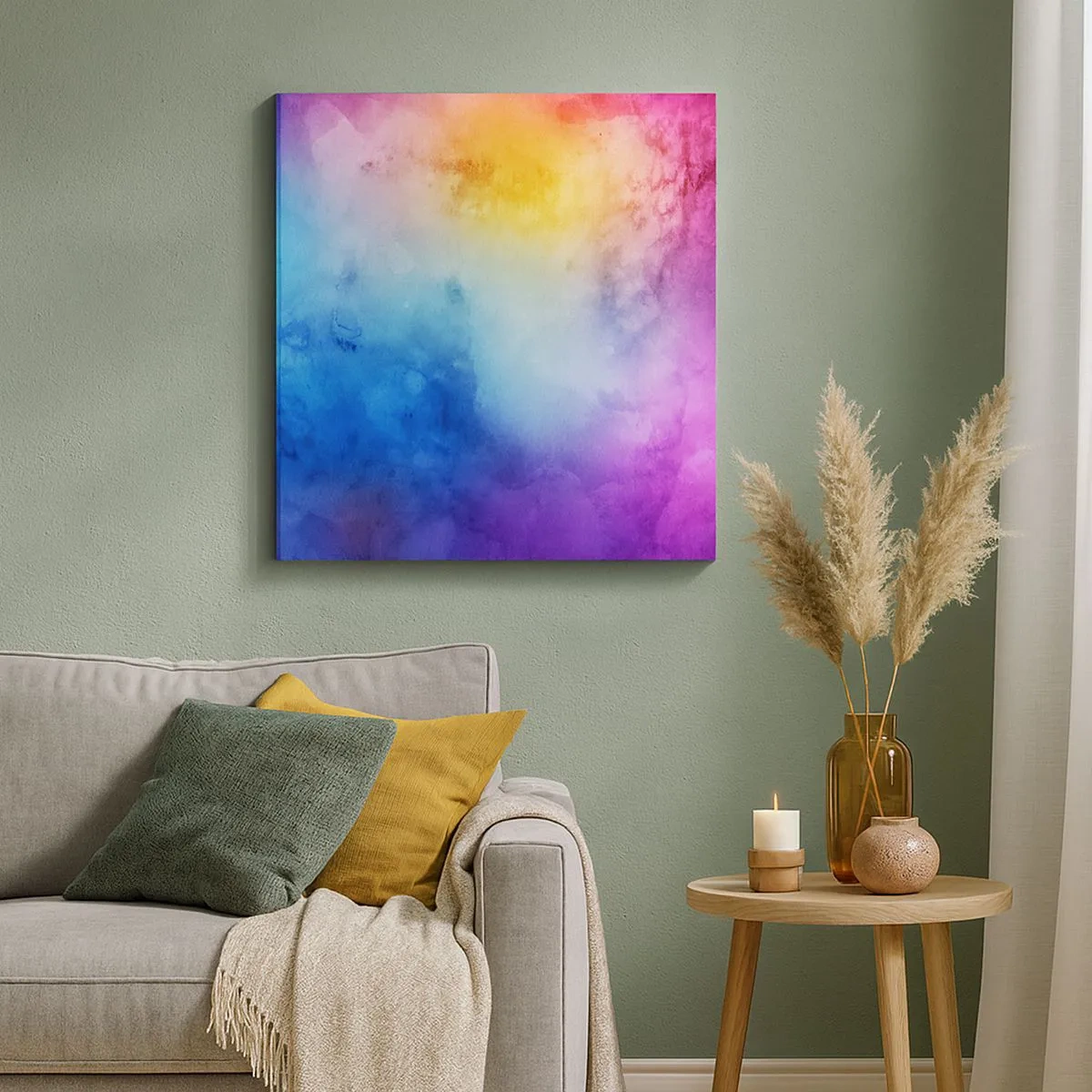 Canvastavla - Bild på duk - Nästan i sjunde himlen - 30x30 cm